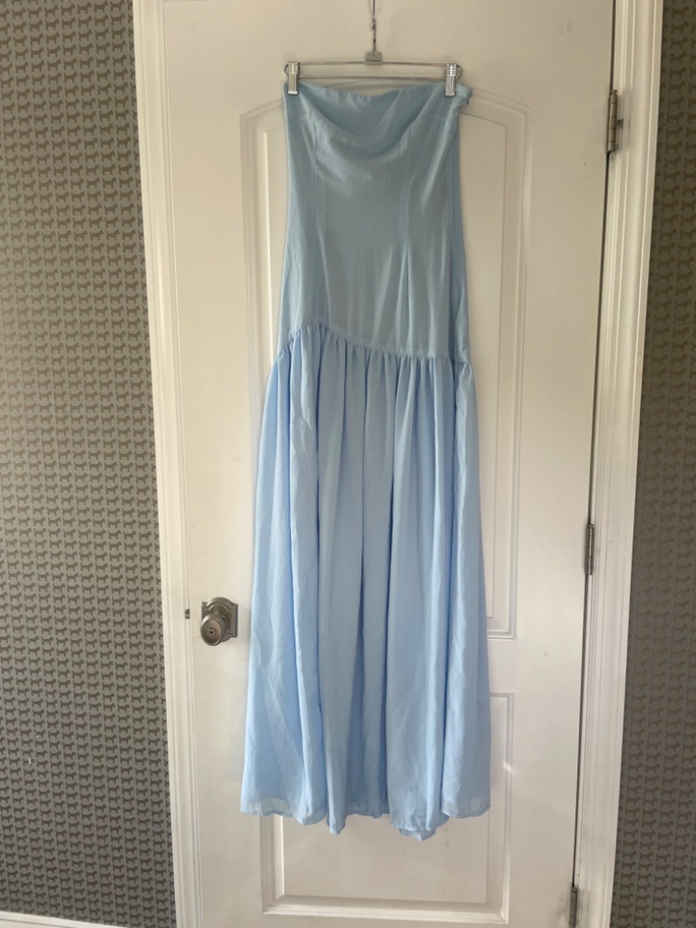 NWT PEPPERMAYO EDEN STRAPLESS MAXI DRESS IN LIGHT BLUE SIZE 4! - Picture 6 of 8